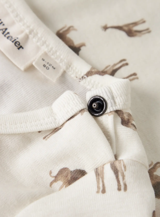 Lil Atelier Layo Geu LS Slim Body - Coconut Milk/Lion