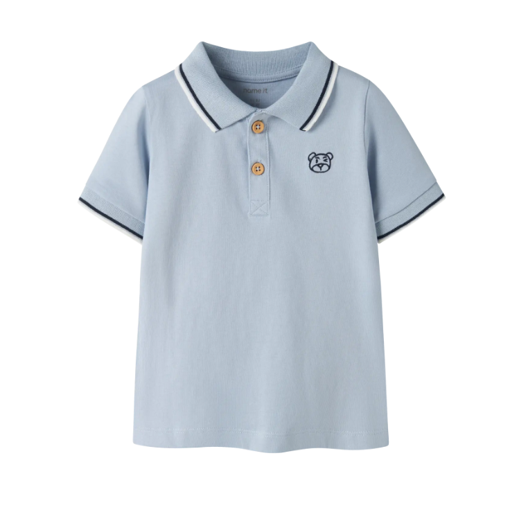 Name It Dakan SS Polo - Blue Fog