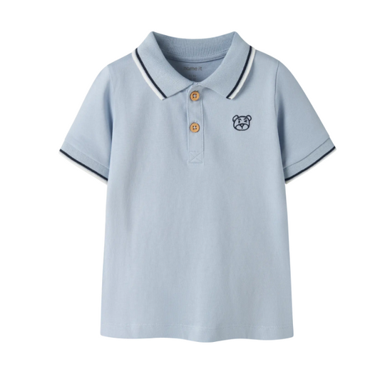 Name It Dakan SS Polo - Blue Fog