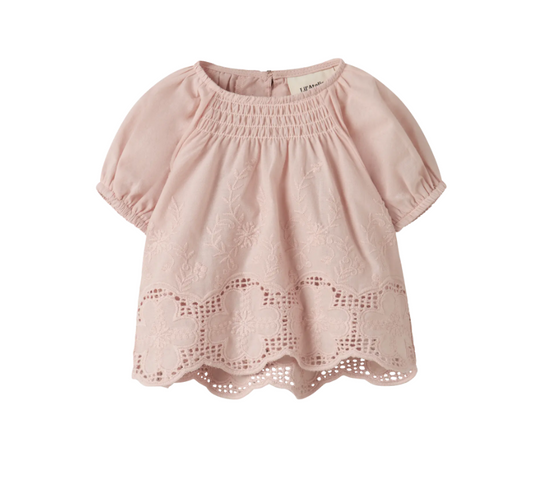 Lil Atelier Dayna SS Loose Shirt - Peach Whip