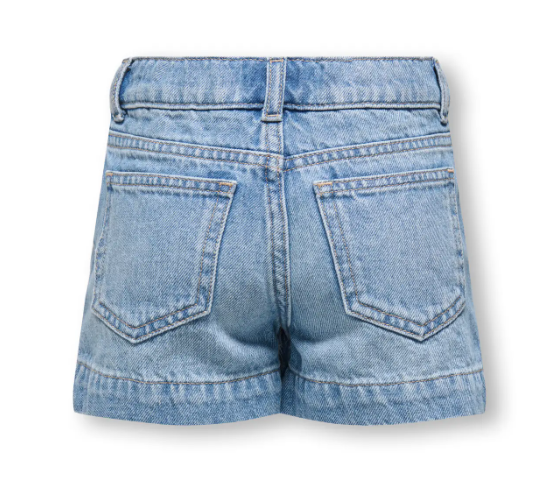 Only Mini Comet Wide Denim Shorts - Light Blue Denim