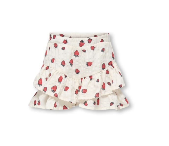 Only Mini Fina Cerise Frill Skort - Tofu Strawberry