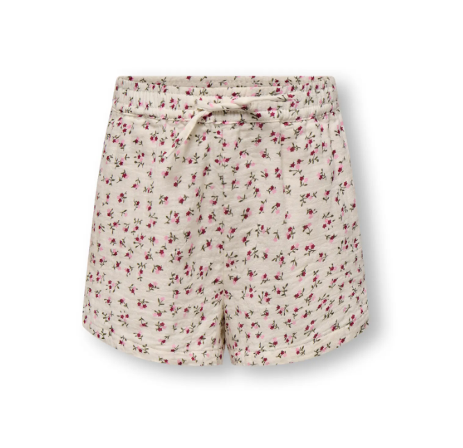 Only Mini Thyra Life Shorts - Tofu Ditsy Flower