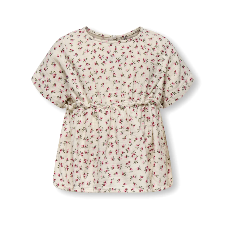 Only Mini Thyra Life SS Top - Tofu Ditsy Flower