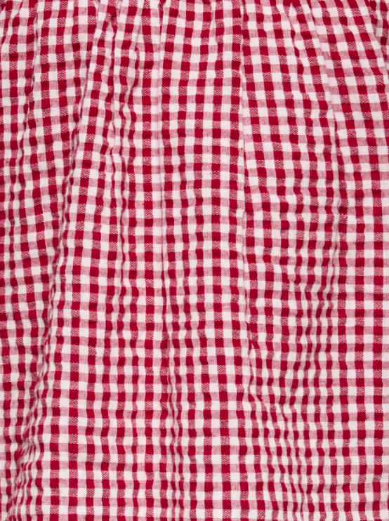 Only Mini Fina Cerise SS Top - Barbados Cherry Check