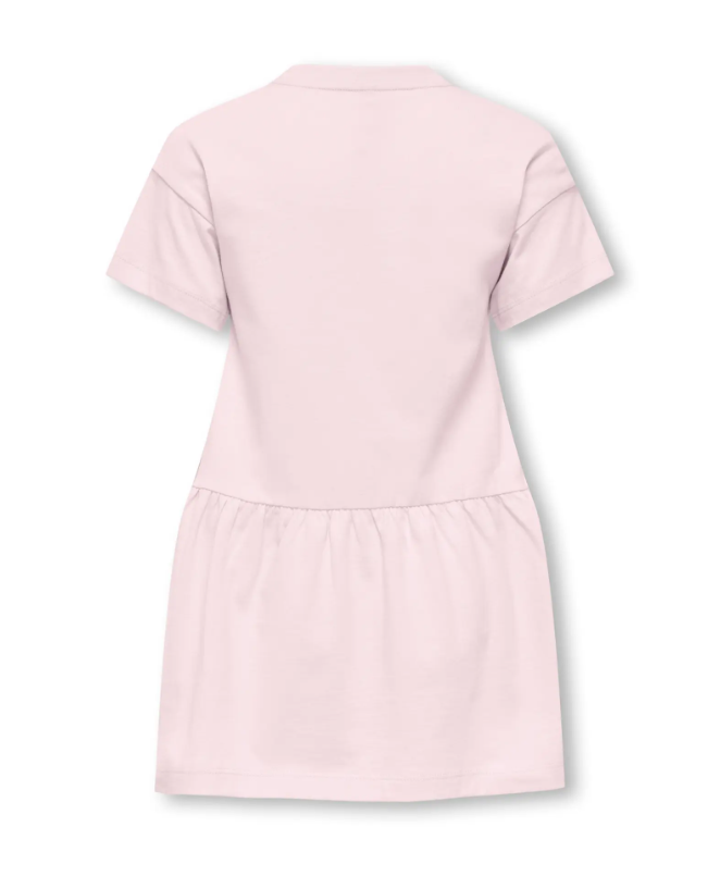 Only Mini Maiken Life SS Dress -  Barely Pink/Bear