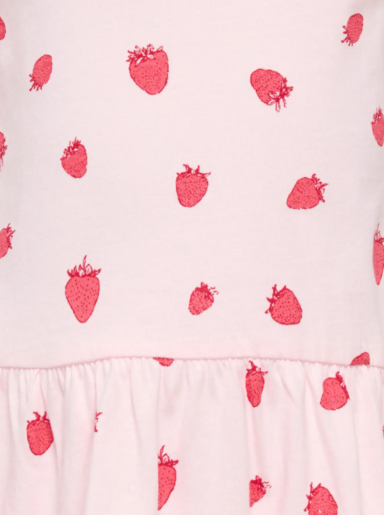 Only Mini Maiken Life SS Dress - Barely Pink/Strawberry