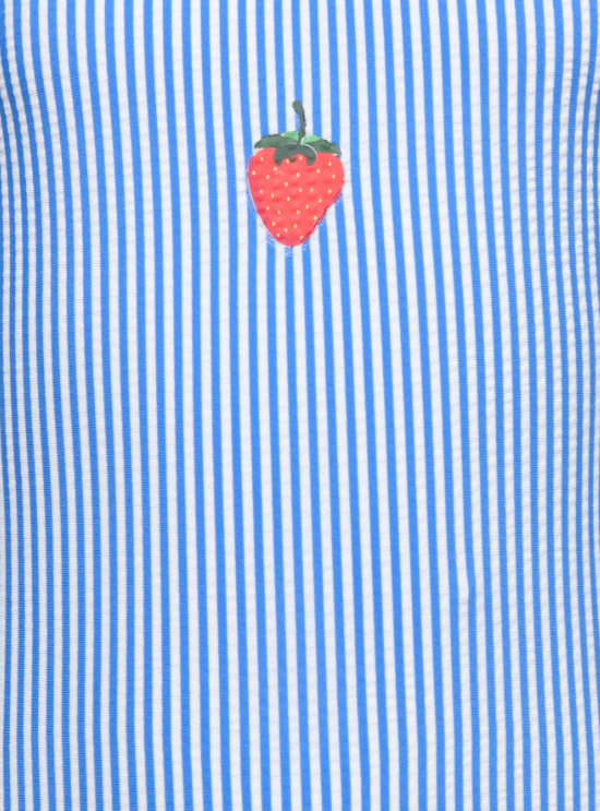 Only Mini Sun Structure Swimsuit - Ultramarine Cloud Dancer EMB Strawberry