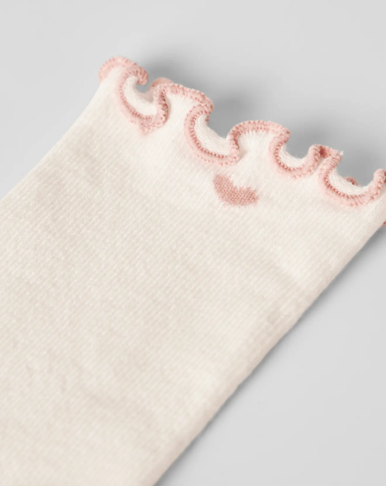 Lil Atelier Fiducia Socks - Coconut Milk/Misty Rose