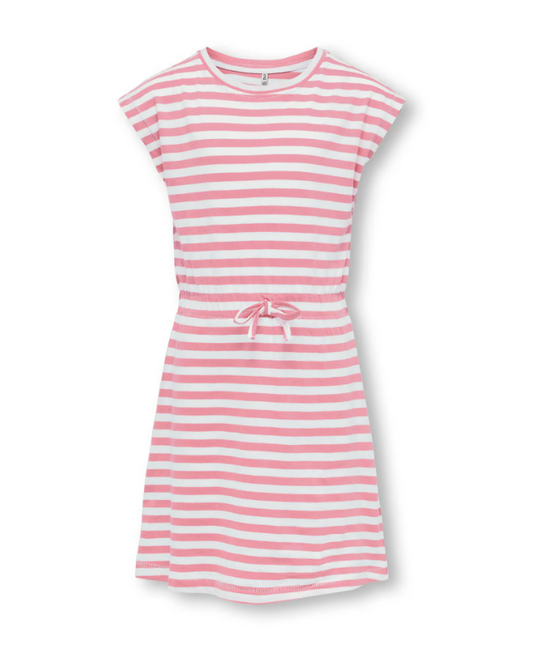 Only Mini May Life SS Dress - Romance Rose/Cloud Dancer