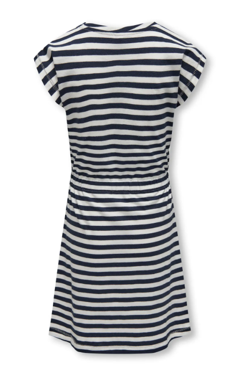 Only Mini May Life SS Dress - Navy Blazer/Cloud Dancer