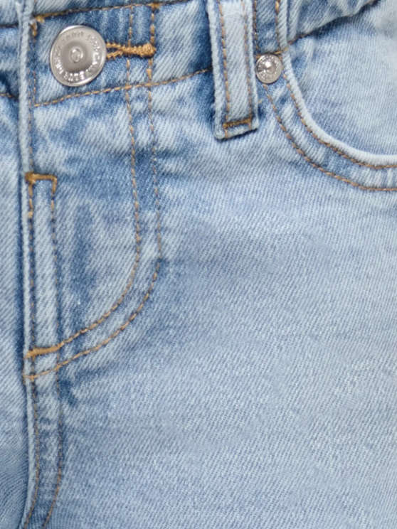 Only Mini Luna Berry Paperbag Wide Jeans - Light Blue Denim
