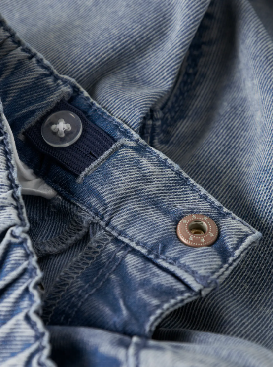 Name It Rose Mom Jeans - Light Blue Denim/Flowers