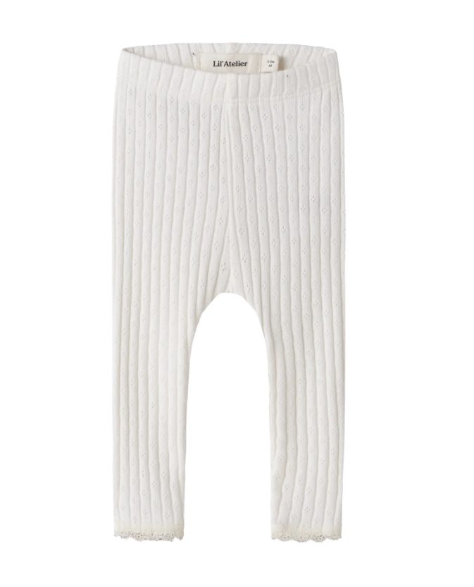 Lil Atelier Haldis Slim Leggings - Coconut Milk