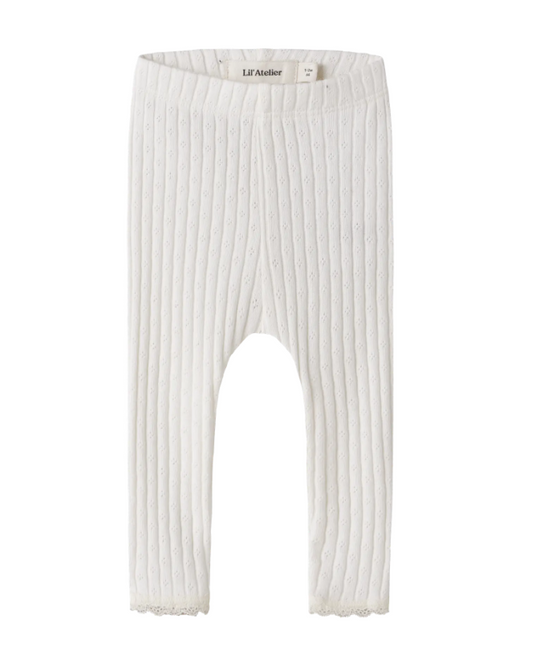 Lil Atelier Haldis Slim Leggings - Coconut Milk