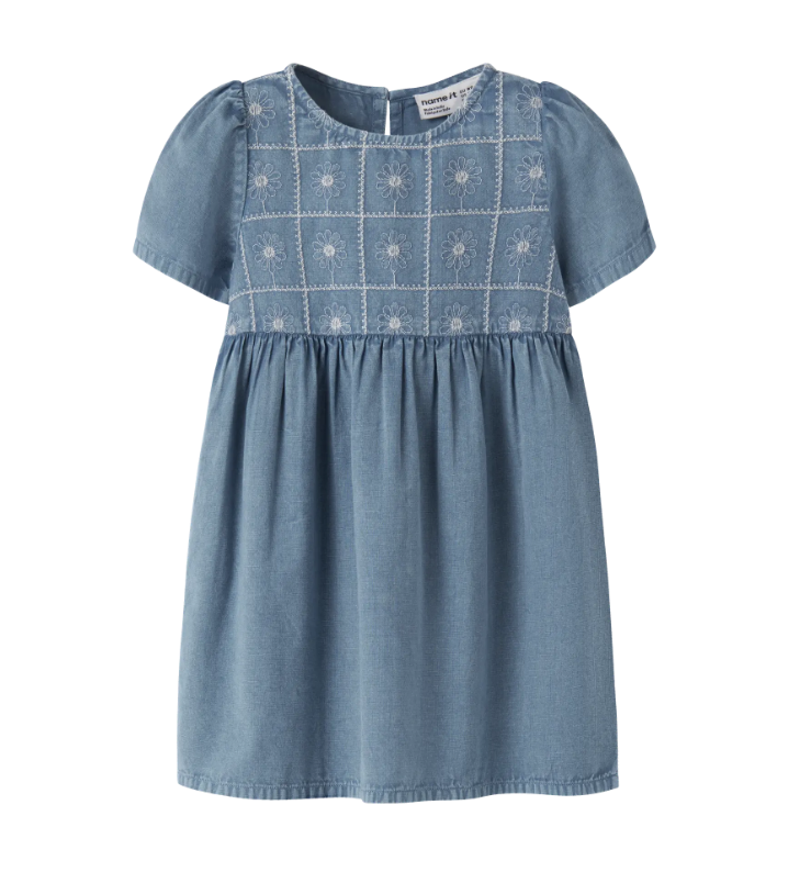 Name It Herta SS Dress - Faded Denim