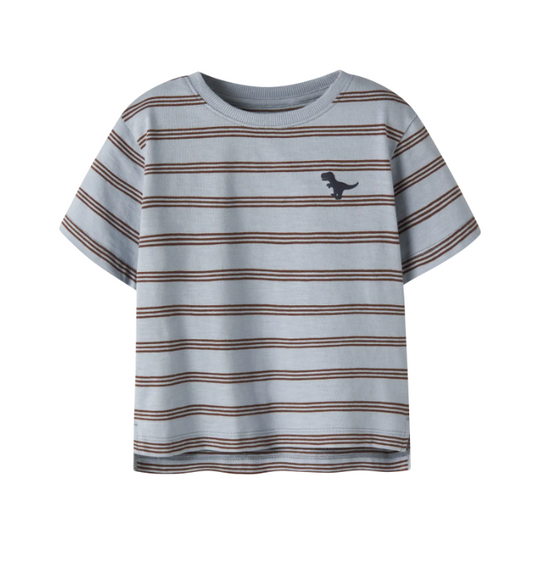 Name It Voby - SS Top - Blue Fog/Chestnut