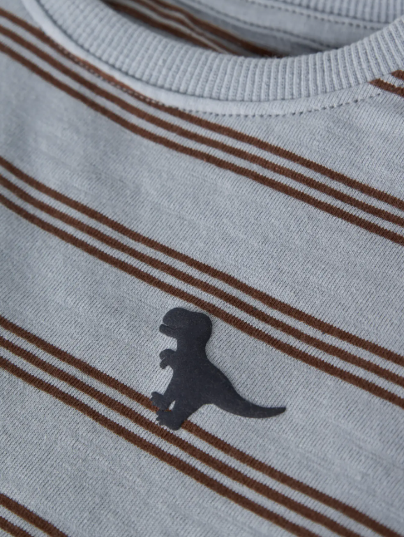 Name It Voby - SS Top - Blue Fog/Chestnut