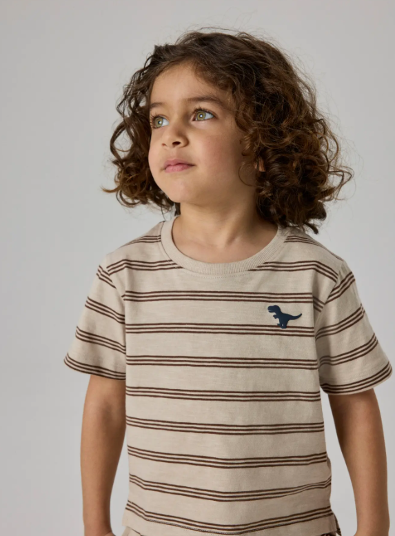 Name It Voby - SS Top - Chateau Gray/Chestnut