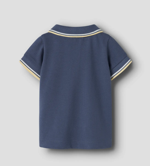 Name It Jarl - SS Polo Top - Vintage Indigo