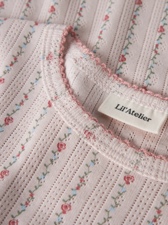 Lil Atelier Rachello - Dap SS Slim Top - Morganite/Flower
