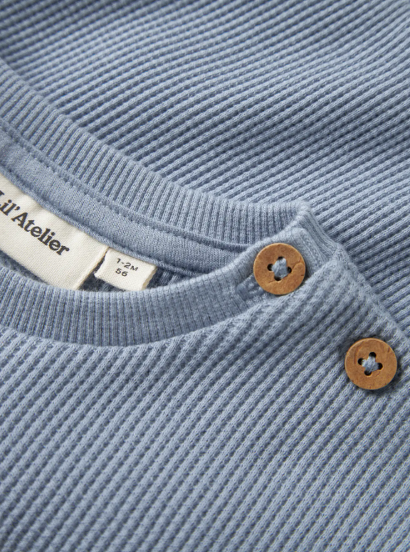 Lil Atelier Harun - SS Loose Sweat - Dusty Blue