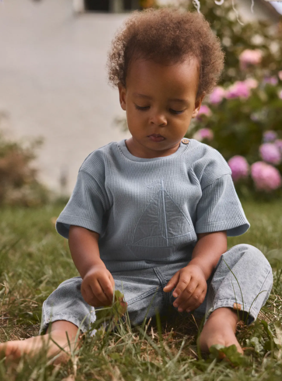Lil Atelier Harun - SS Loose Sweat - Dusty Blue