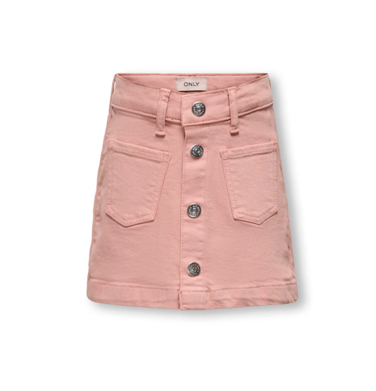 Only Mini Amazing - Col Skirt Tai Denim - Misty Rose