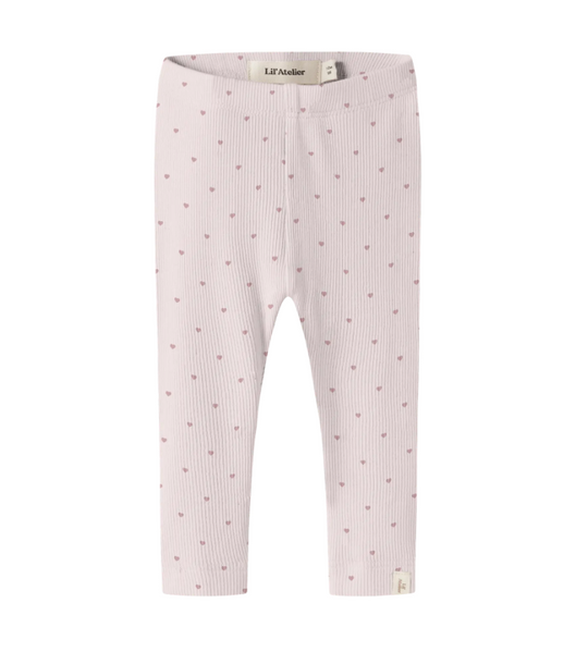 Lil Atelier Gago - Slim Leggings NOOS - Hushed Violet/Heart