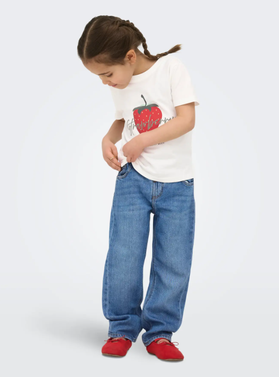 Only Mini Valentine - Straight Jeans -  Medium Blue Denim