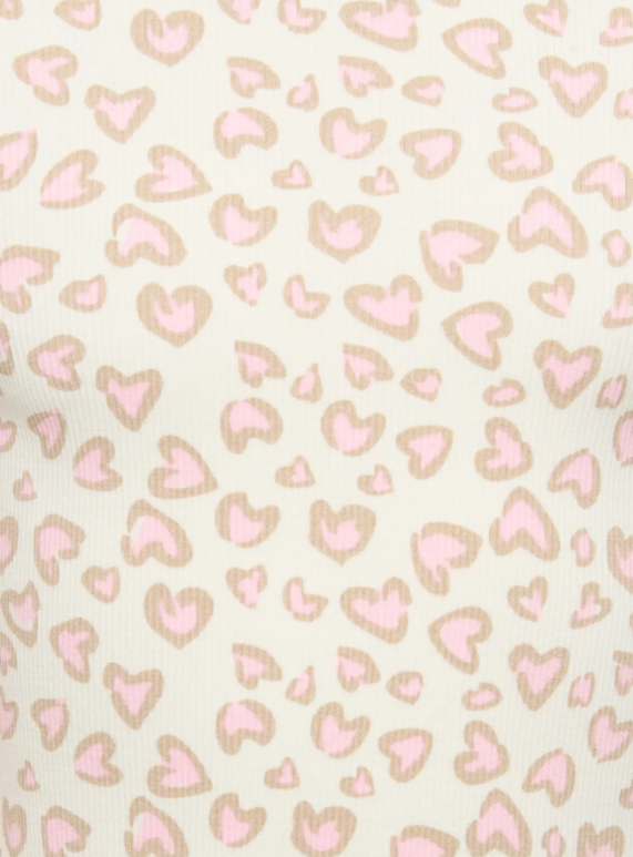 Only Mini Trinny - LS Top - Tofu Heart Leo/Pale Lilac