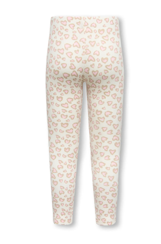 Only Mini Trinny - BSC Leggings - Tofu Heart Leo/Pale Lilac