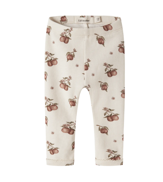 Lil Atelier Gayo - Sig Slim Leggings - Turtledove/Apple