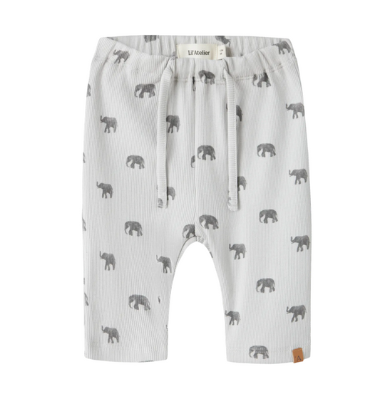 Lil Atelier Lavo - Emi Loose Pants - Glacier Gray/Elephant