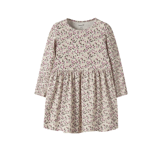 Name It Lianna - LS Dress - Antique White