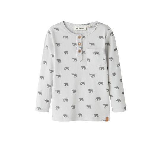 Lil Atelier Lavo - Eno Top - Glacier Gray/Elephant