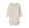 Lil Atelier Lago - Mau LS Slim Body - Turtledove/Blue Flower