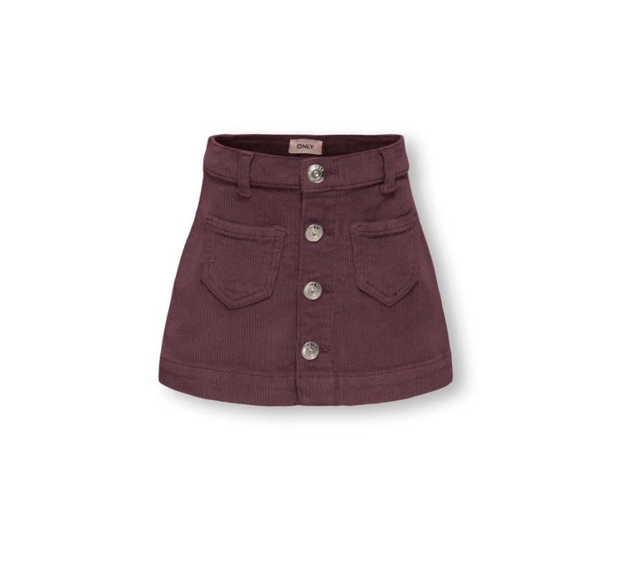 Only Mini Amazing - Global Cord Skirt - Fudge