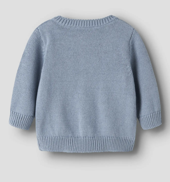Name It London - LS Knit Cardigan - Ashley Blue/Tractor