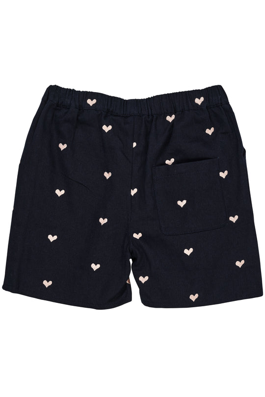 Copenhagen Colors Twill Hjerte Shorts - Navy