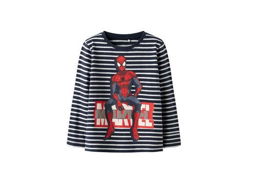Name It Odys Spiderman LS Top - Navy Blazer