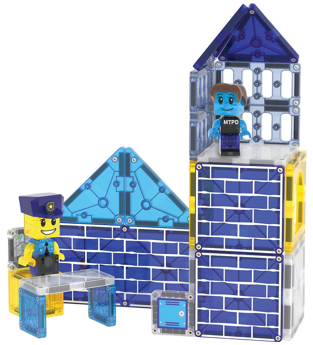 Magna-Tiles Magnetisk Legetøj - Police Station 35 dele