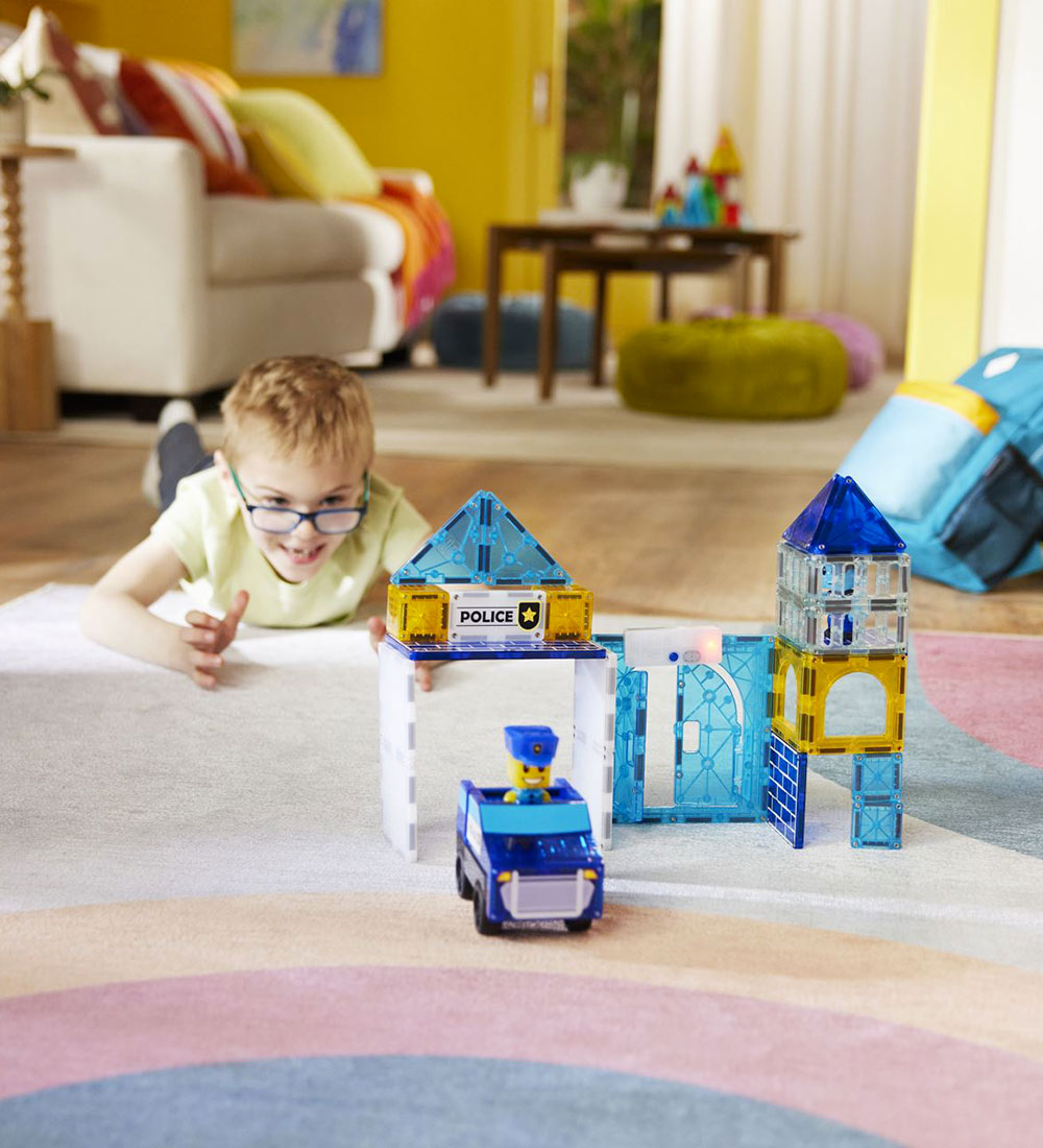 Magna-Tiles Magnetisk Legetøj - Police Station 35 dele