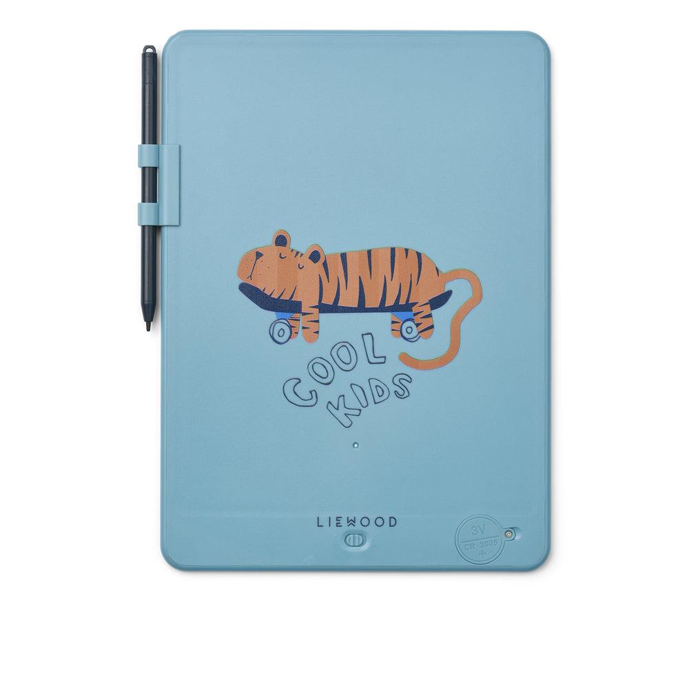 Liewood Zora LCD Tegnetavle - Tiger / Beach blue