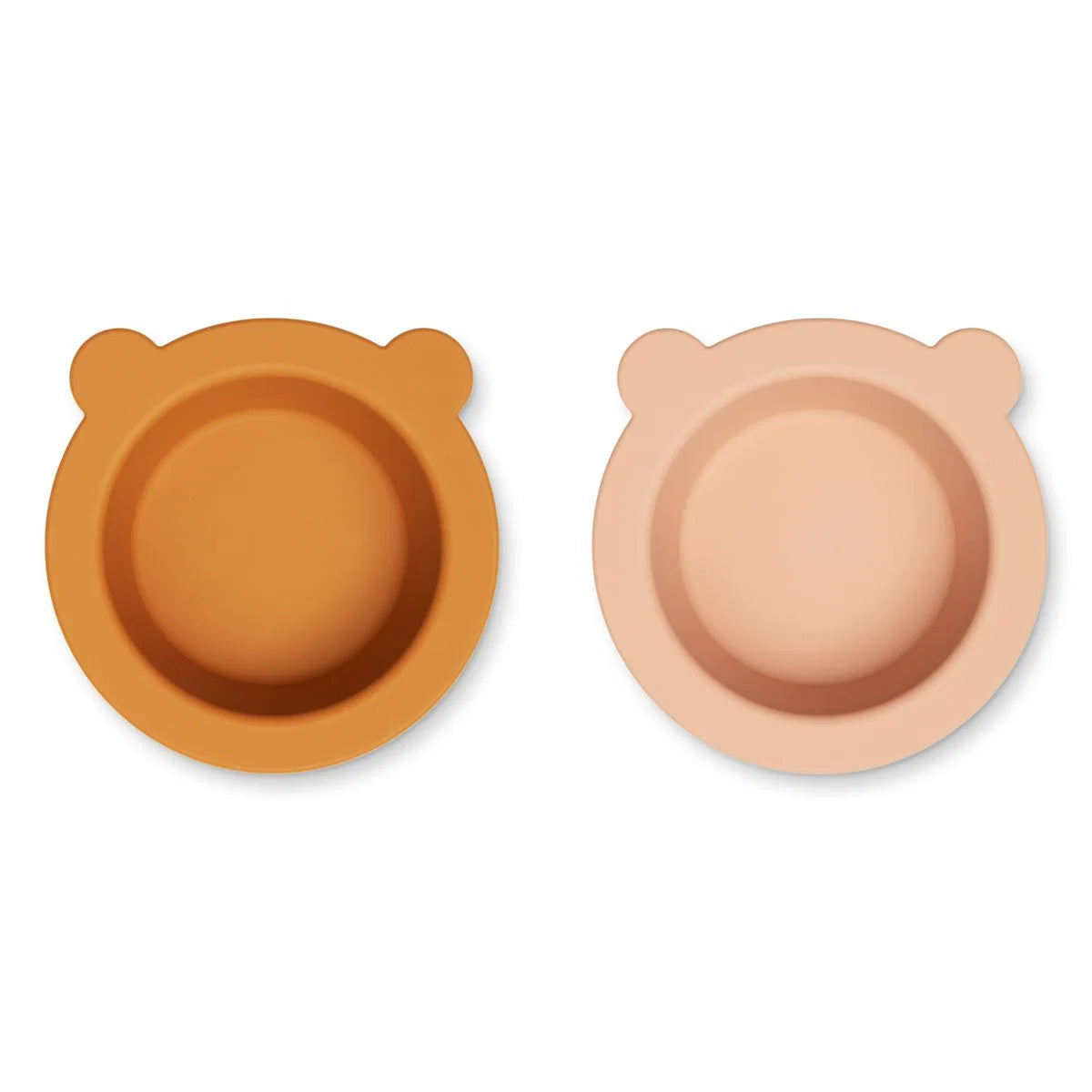 Liewood Peony - Suction Bowl - 2-pack - Mustard / Tuscany Rose Mix