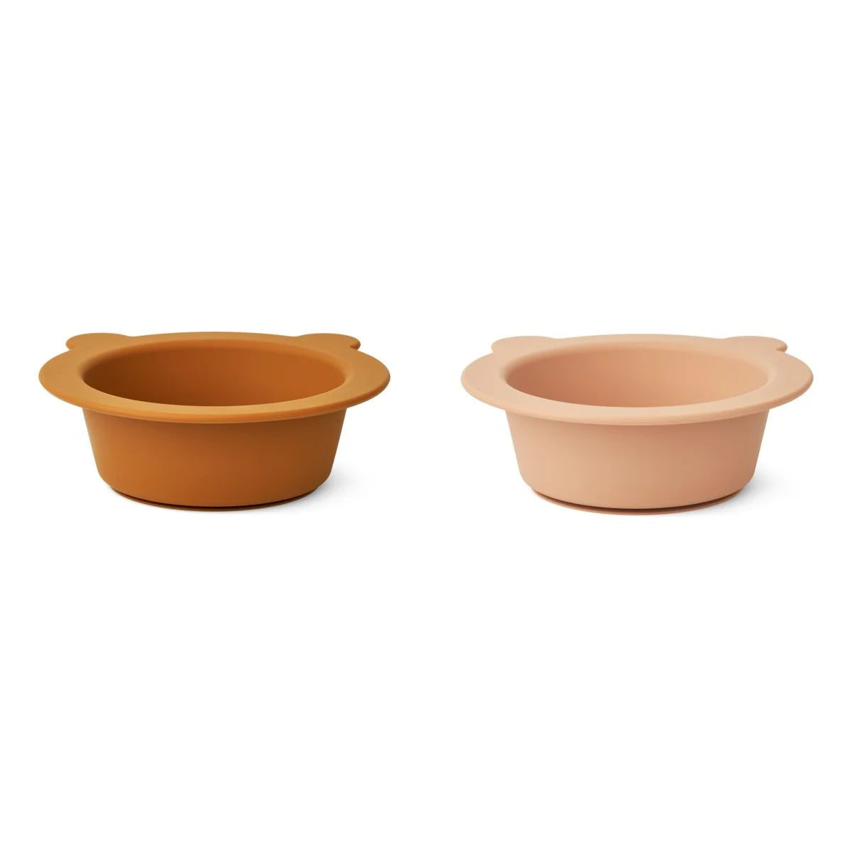 Liewood Peony - Suction Bowl - 2-pack - Mustard / Tuscany Rose Mix