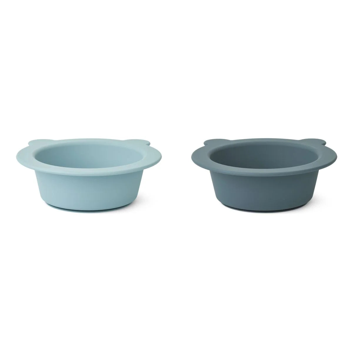 Liewood Peony - Suction Bowl - 2-pack - Sea Blue / Whale Blue