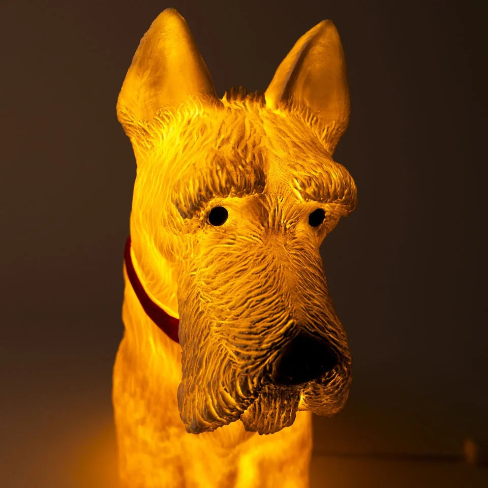 Heico Lamper - Scotty Hund Lampe - Hvid