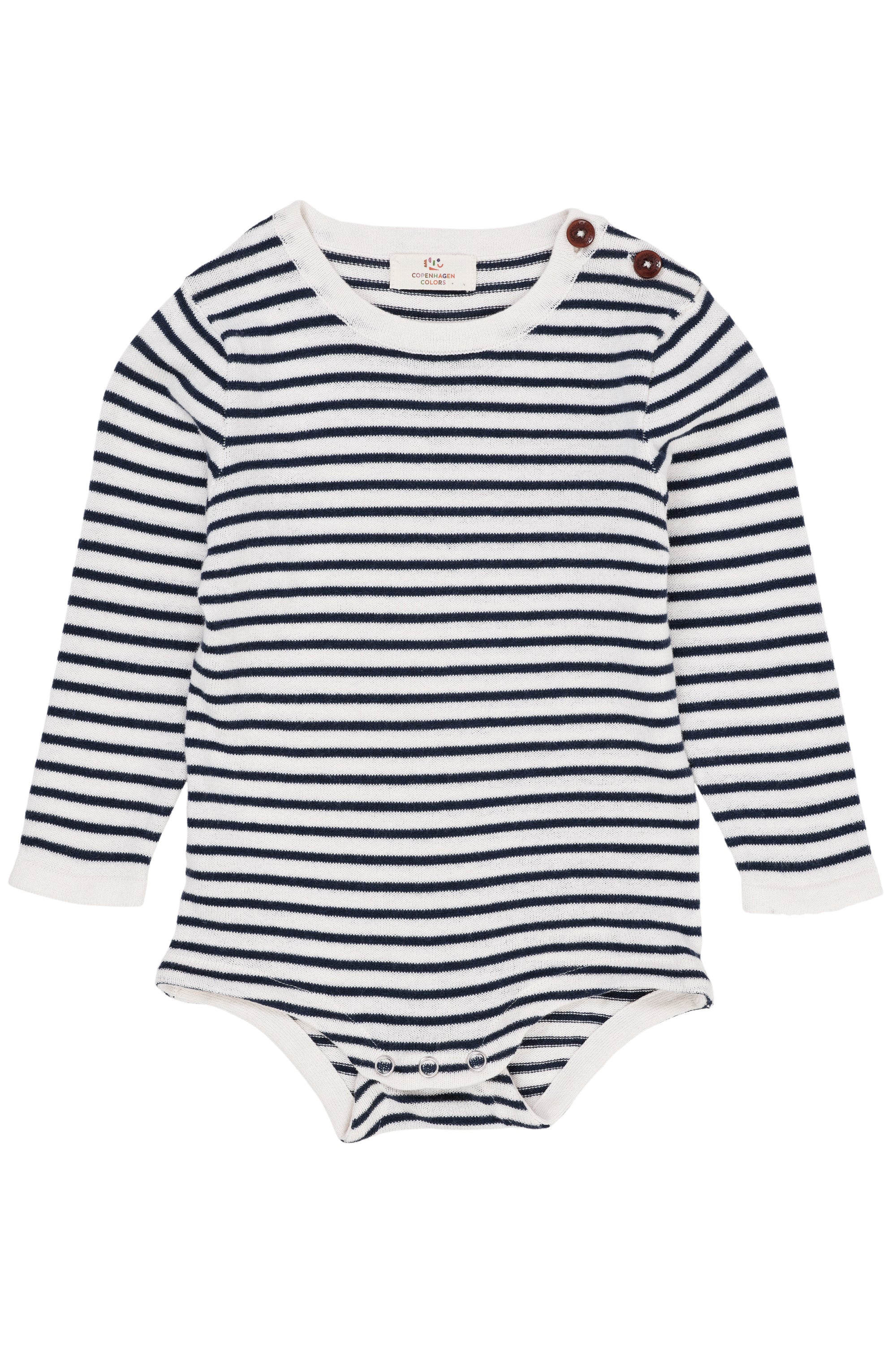 Copenhagen Colors Strik Body med Striber - Cream/Navy