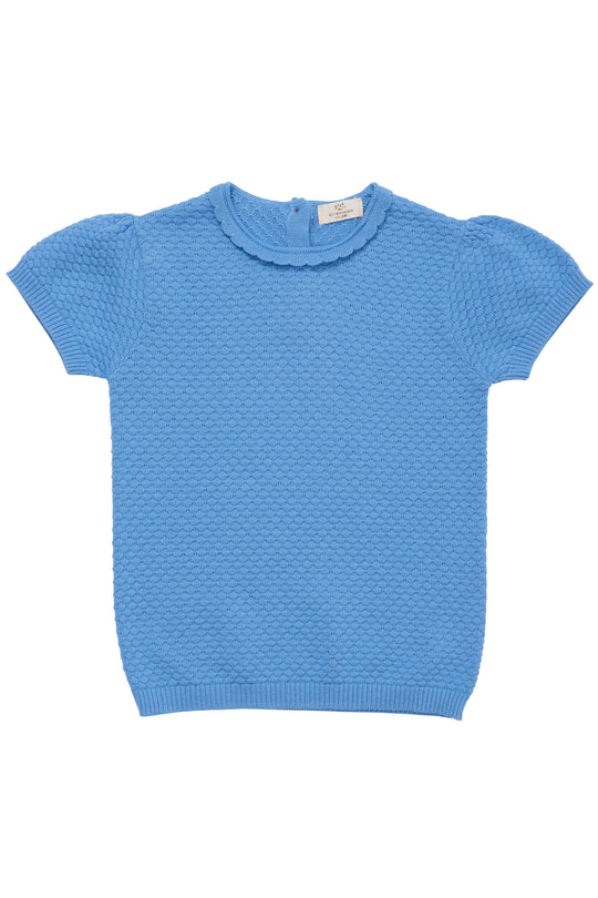 Copenhagen Colors Margueritte Strik T-shirt - Sky Blue
